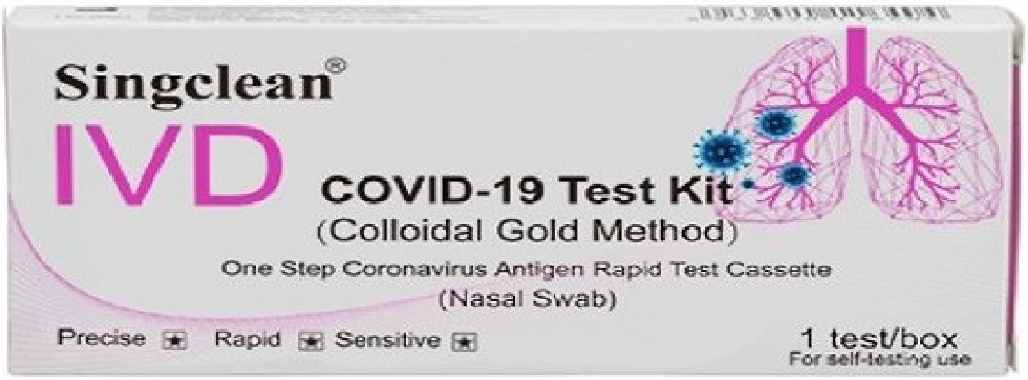 Hangzhou Singclean COVID 19 Test Kit Colloidal Gold Method 1 ks