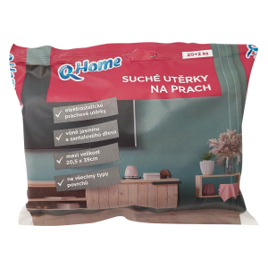 SOLVENT všechny privatky PKS Q Home suché utierky na prach(20+2ks/bal)