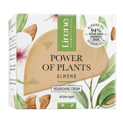 Lirene Power of Plants MANDLE Vyživujúci pleťový krém, 50 ml
