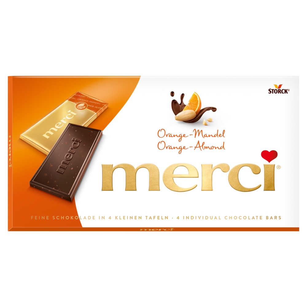 Merci Pomaranč Mandle 100g