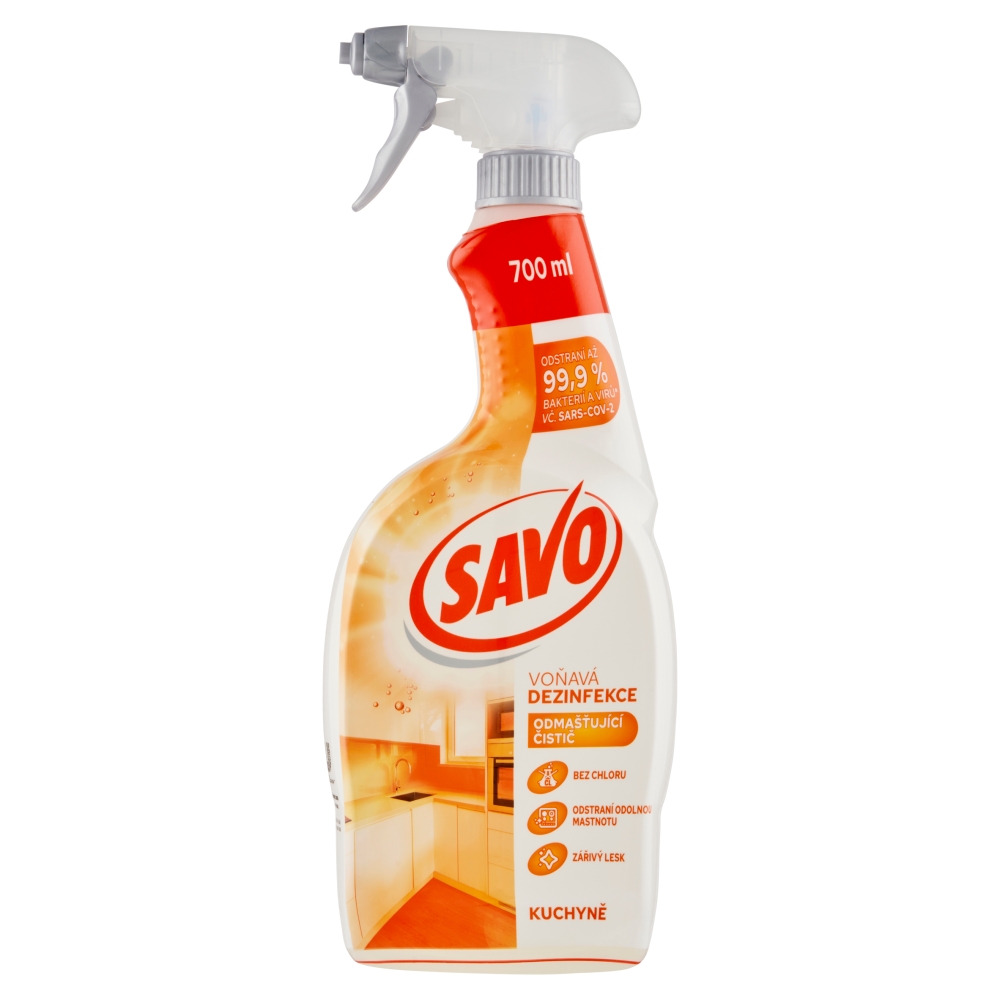 Unilever Savo MR 700ml Dezinfekčný sprej bez Chlóru 99.9% Odmasťovač