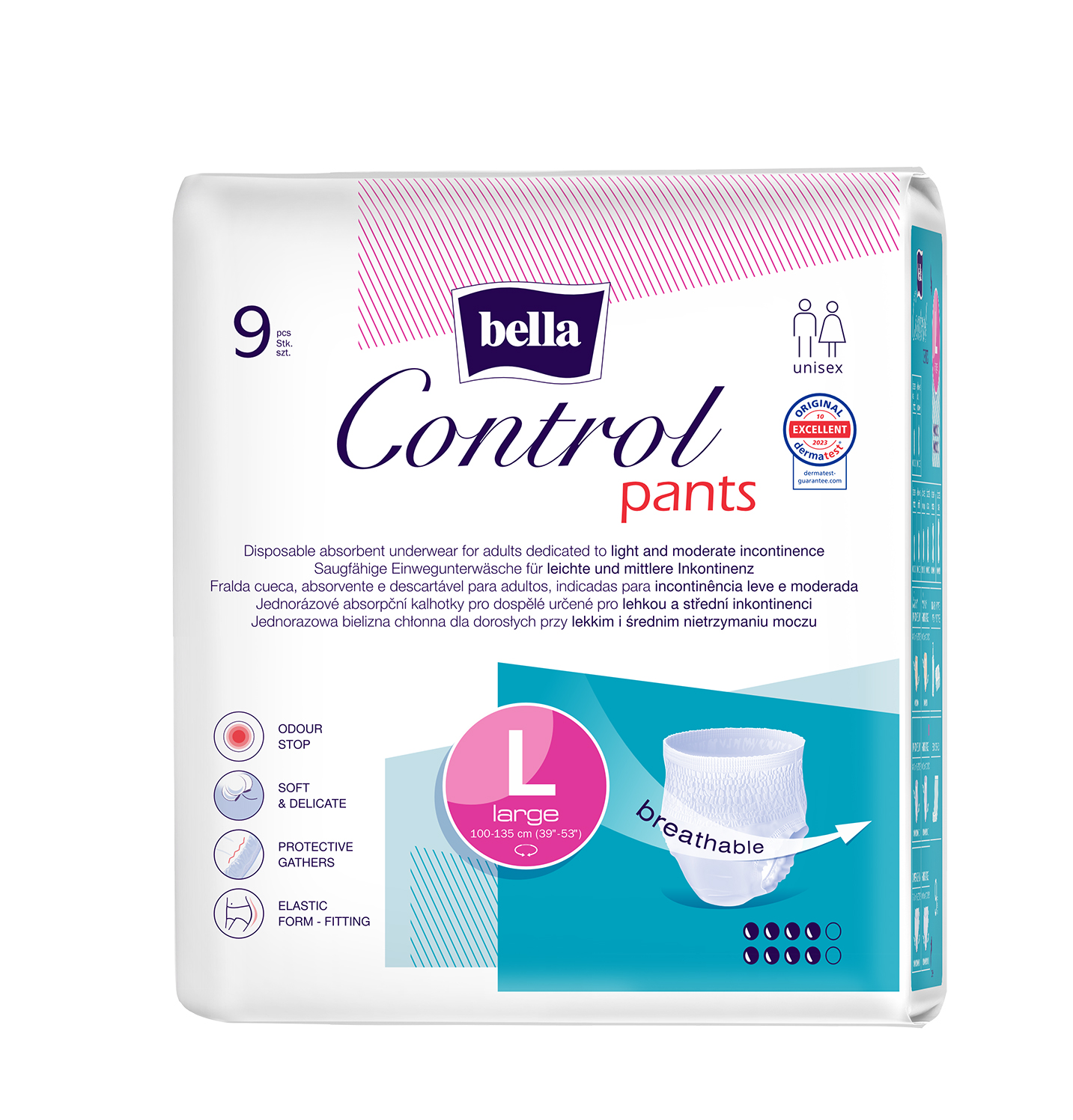 BELLA Control pants absorpčné nohavičky L 9 ks