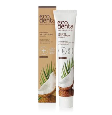 Ecodenta Certifikovaná BIO zubná pasta proti povlaku s kokosovým olejom 75 ml
