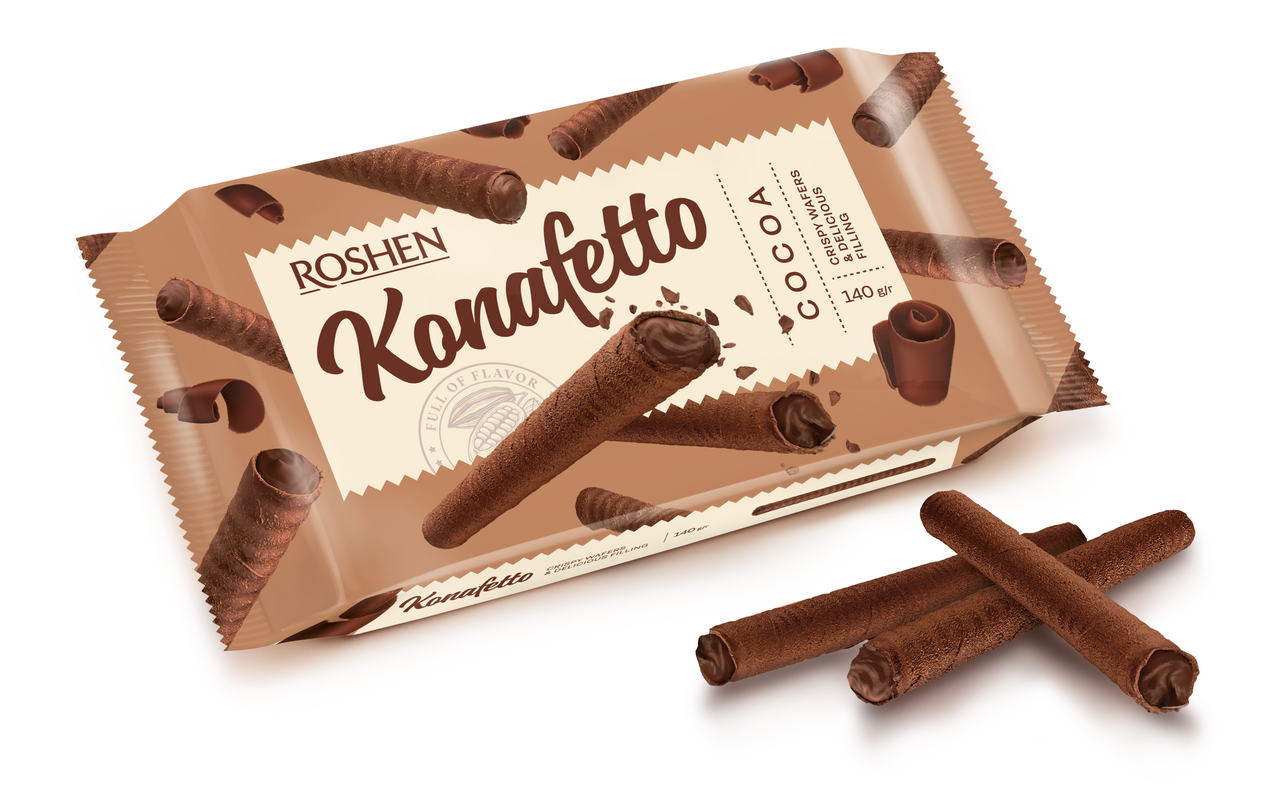 Roshen Konafetto trubičky s kakaovou náplňou 140 g