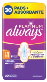 E-shop Always vložky Platinum (30 ks/fol)Normal