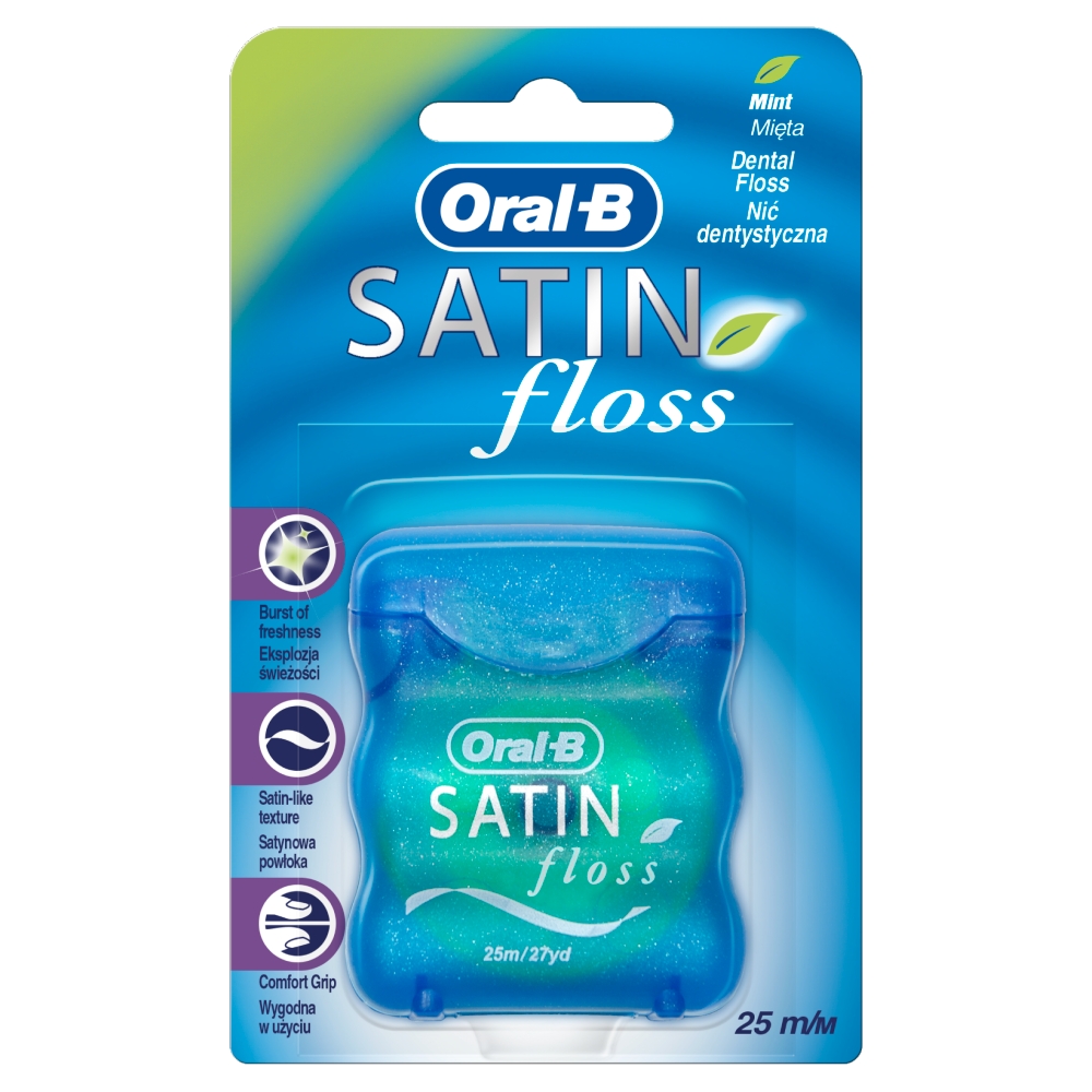 Oral-B Satin Floss Mint dentálna niť s mätovou príchuťou 25 m
