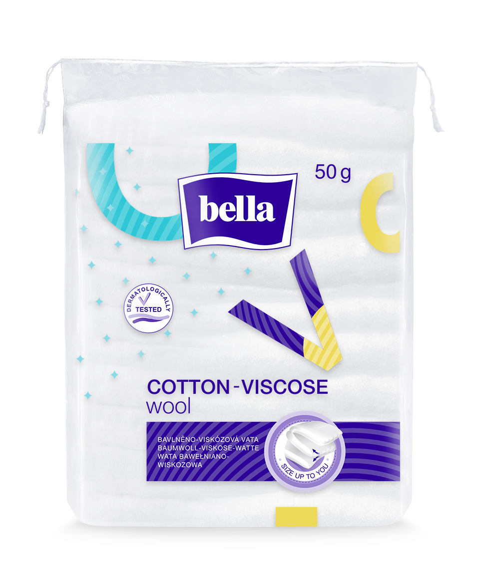 BELLA COTTON obväzová vata bavlnená-viskózna - 50 g