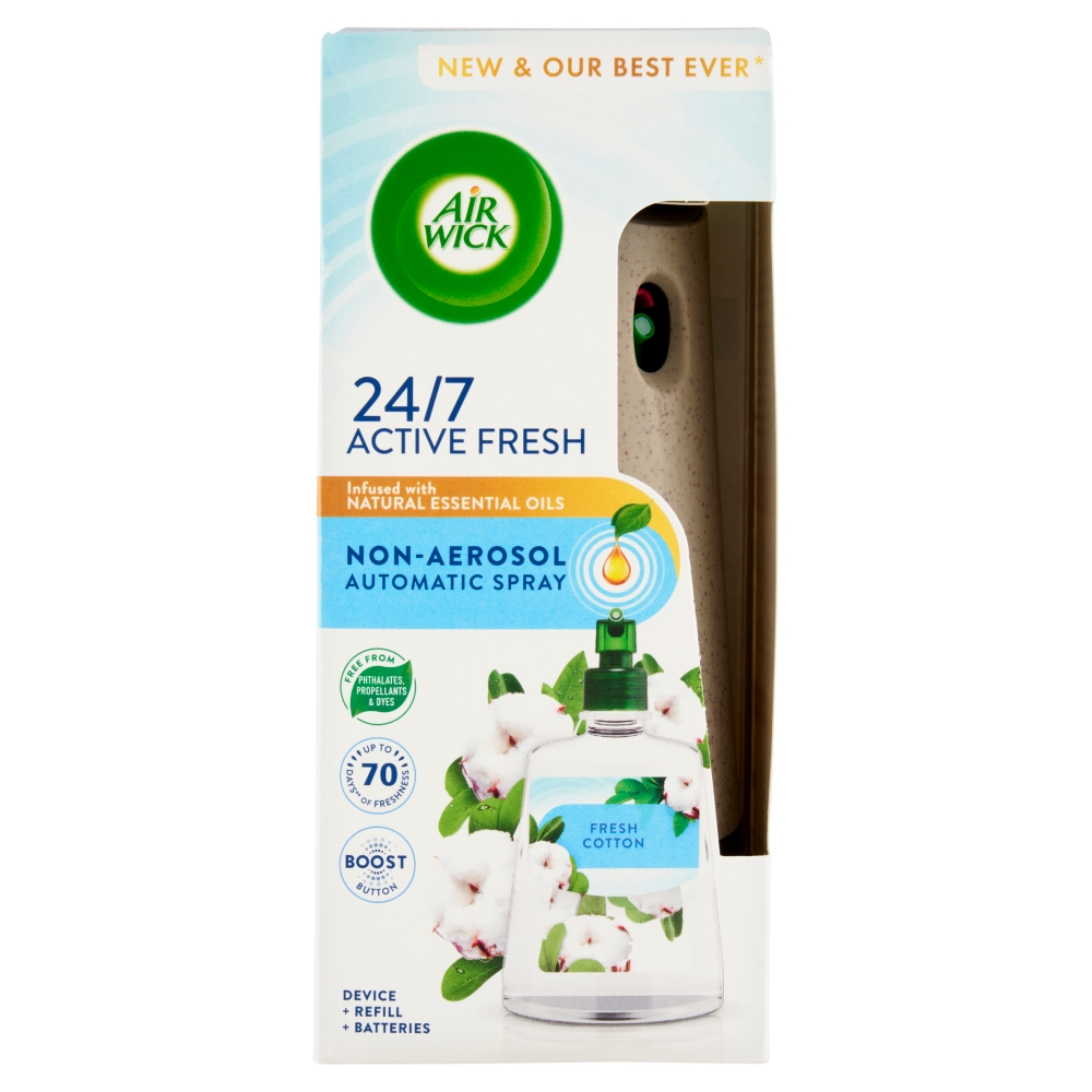 Reckitt Benckiser Air Wick Active Fresh automatický osviežovač svieža bavlna 228 ml