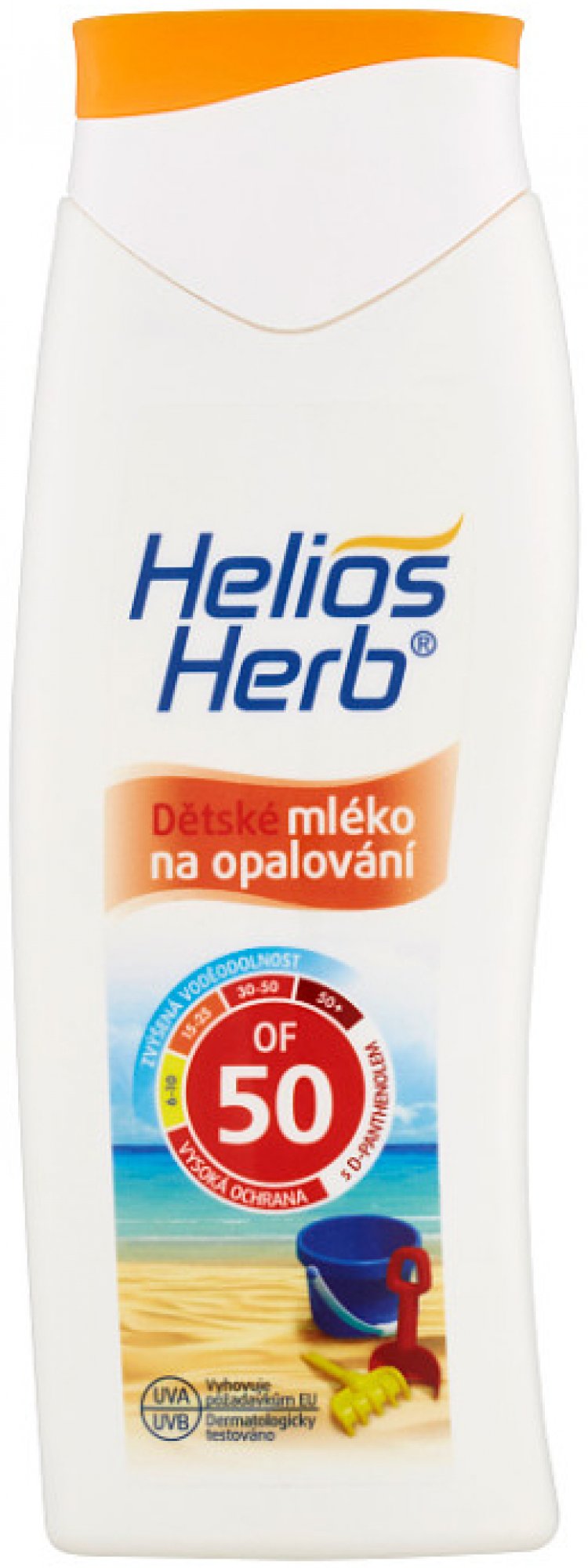 Helios Herb detské mlieko na opaľovanie SPF50 200 ml Water resistant