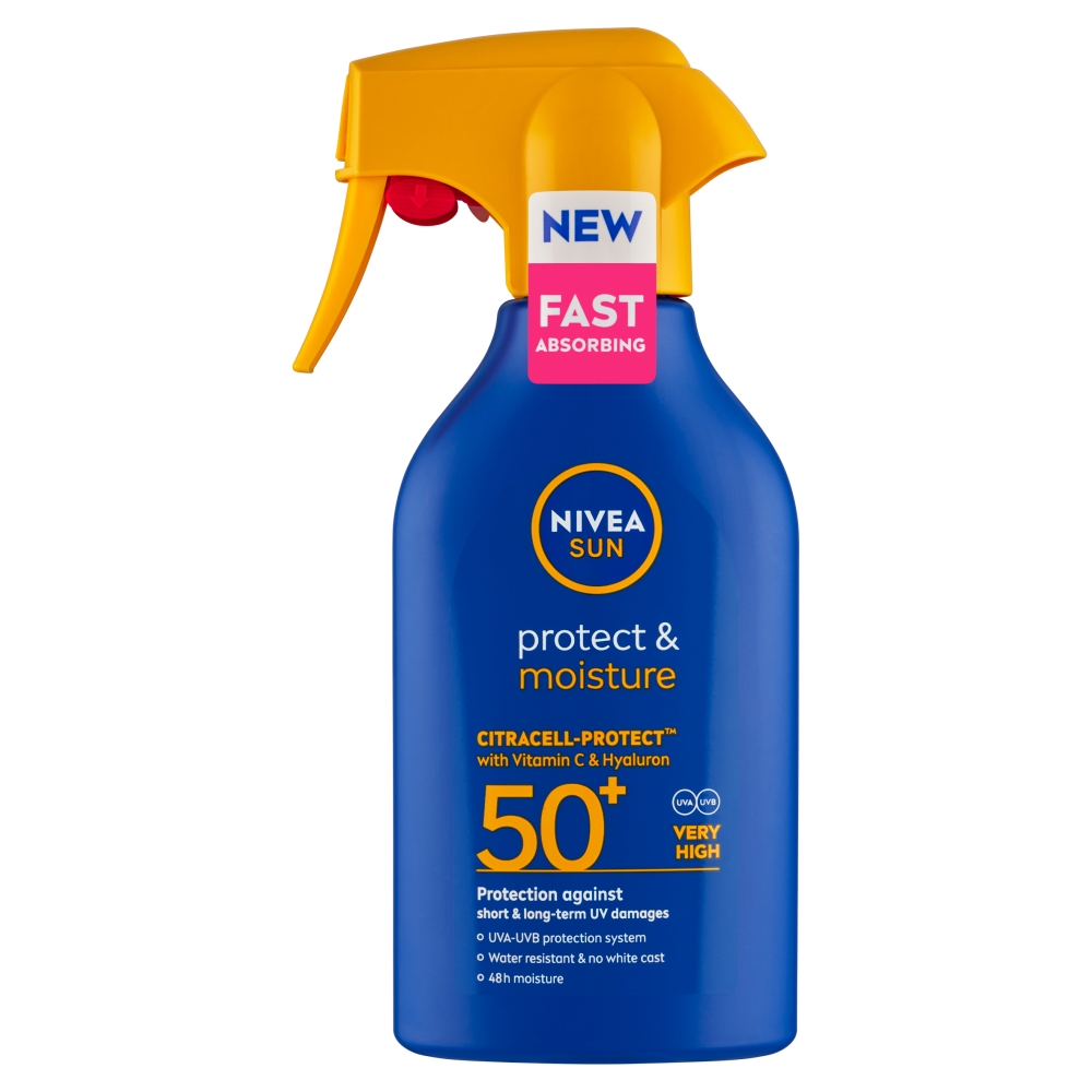 E-shop Nivea Sun Protect&Moisture sprej SPF 50+ pumpa