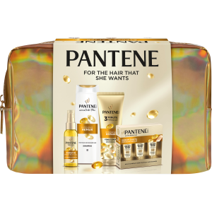 Pantene darčeková sada pre ženy Active Nutri Plex Intensive Repair šampón 250ml, 3 Minute Miracle Intensive Repair kondicionér, Shots sérum 3x15ml, Keratín Protect olej na vlasy 100ml