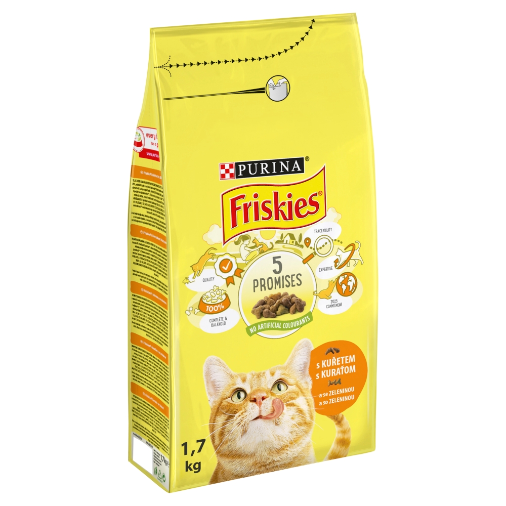Friskies granule 1,7kg kura zelenina