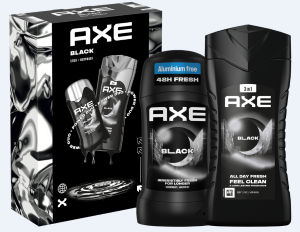 Axe darčeková sada pre mužov BLACK (deo stick 50ml + sprchový gél 250ml)