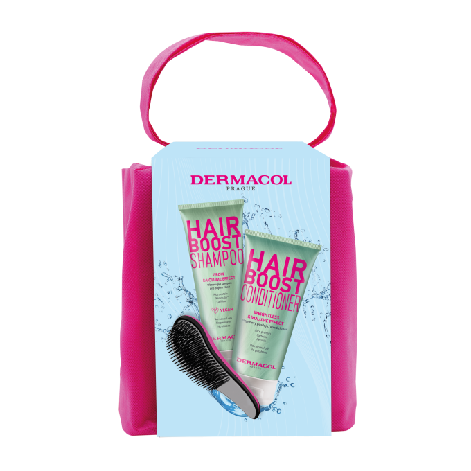 Dermacol darčeková sada pre ženy HAIR BOOST (šampón+balzam+hrebeň)