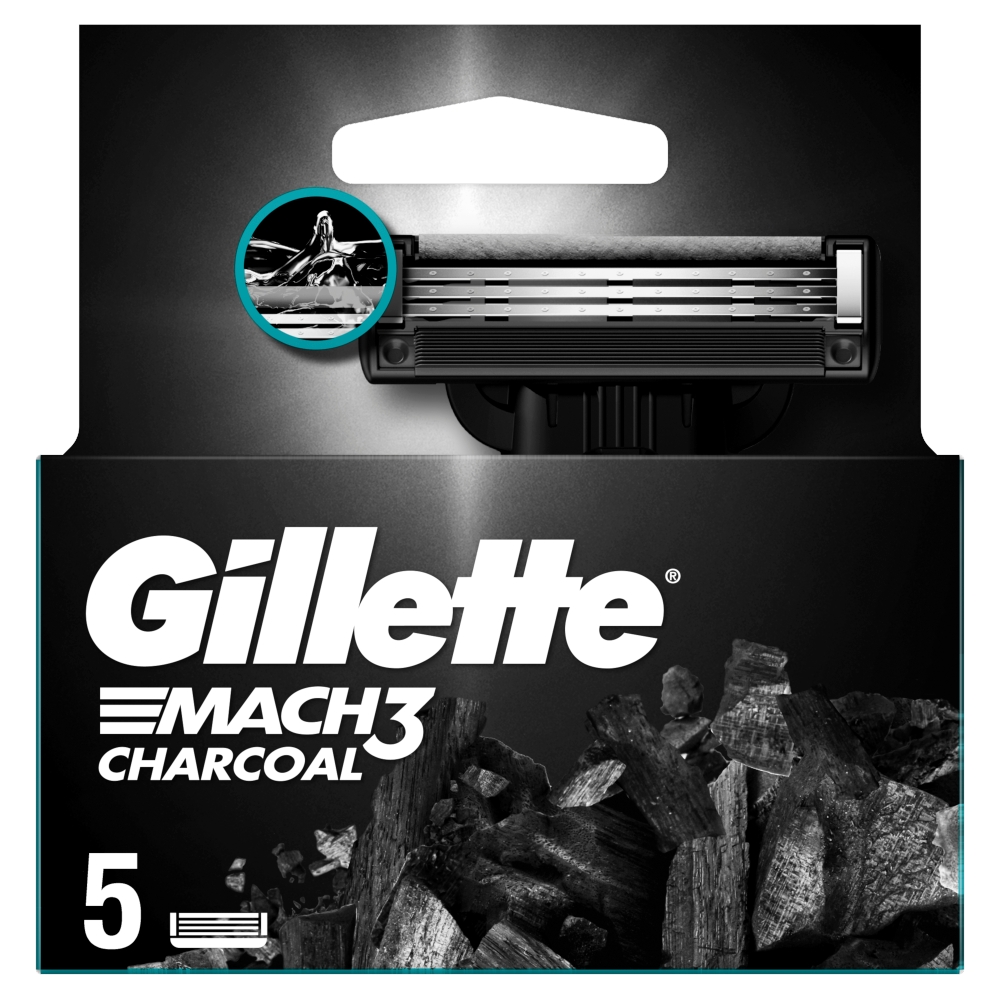Procter & Gamble Gillette Mach3 5 ks Charcoal