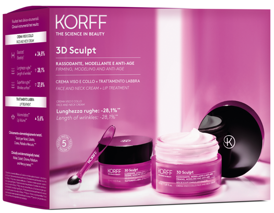 KORFF DARČEKOVÝ BALÍČEK 3D SCULPT - KRÉM 50 ml, LIP TREATMENT 15 ml;