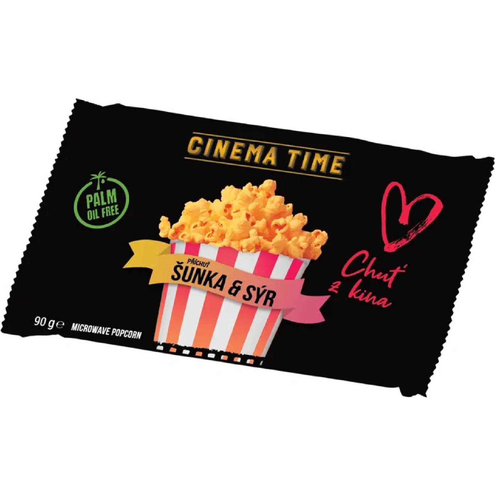 Cinema Time Mikrovlnný popcorn Premium Šunka a Syr 90g