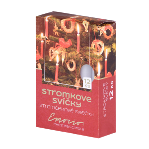 Stromkové 12ks 12x100 biele sviečky