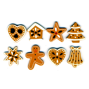 Dekorácia (24ks/sac) drevené samolepiace