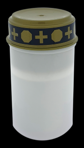 Cintorínska svieca LED biela s časovačom