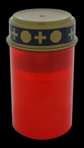 Cintorínska svieca LED červená s časovačom