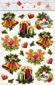 Samolepky vianočné 20x35cm