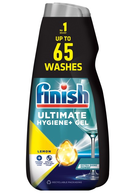 Finish Gel do myčky Ultimate Hygiene+ 2x650ml Lemon Ks