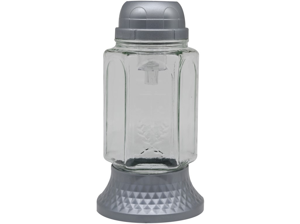 Madona Chrb.Sklo LED 21 cm kríž strieborná