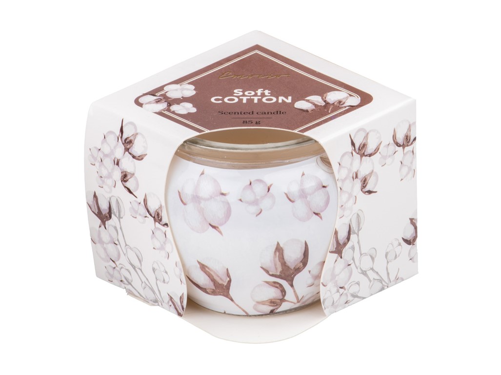 Emocio vonná sviečka v skle Soft Cotton Dekor 70x62mm