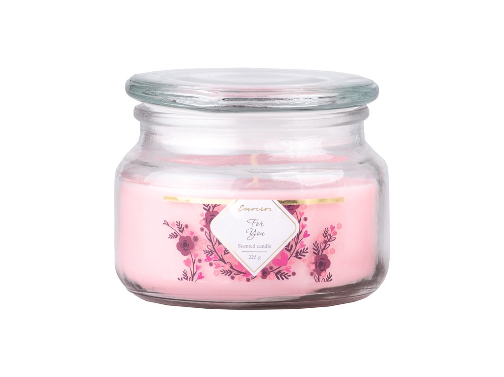 Emocio Sklo so skleneným viečkom For You vonná sviečka 100x79 mm