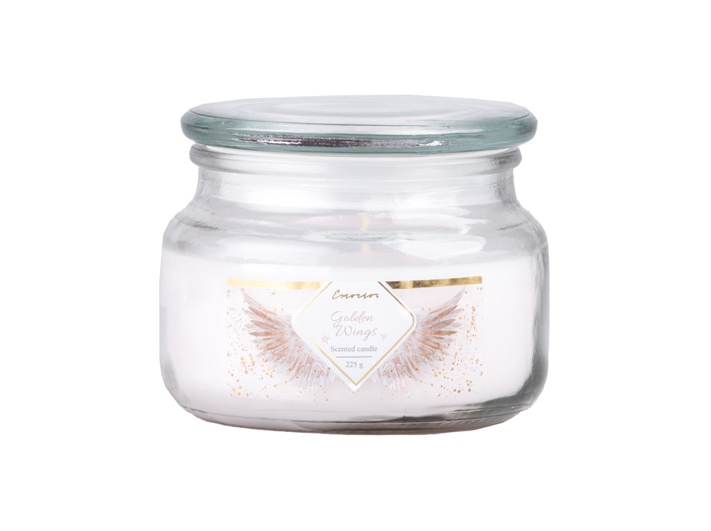 Emocio vonná sviečka v skle Golden Wings so skleneným viečkom 100x79mm