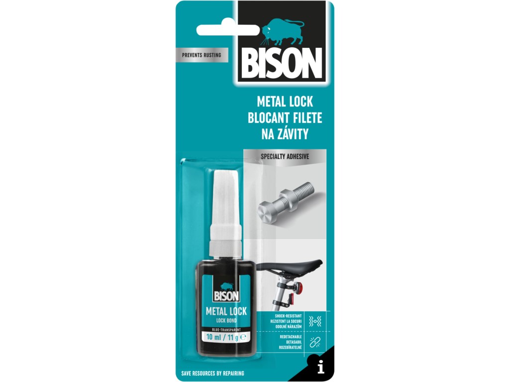 BISON lepidlo na zaistenie skrutiek METAL LOCK 10 ml