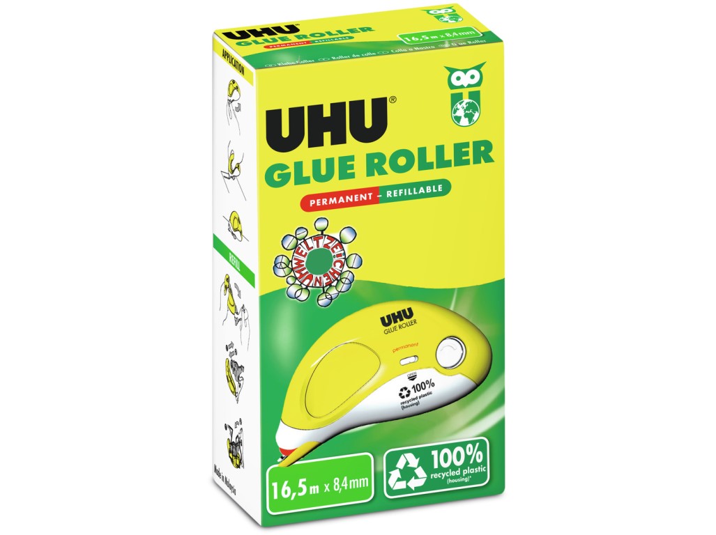 UHU korekčná páska Glue Roller Permanent Refillable 8,4 mm x 16,5 m