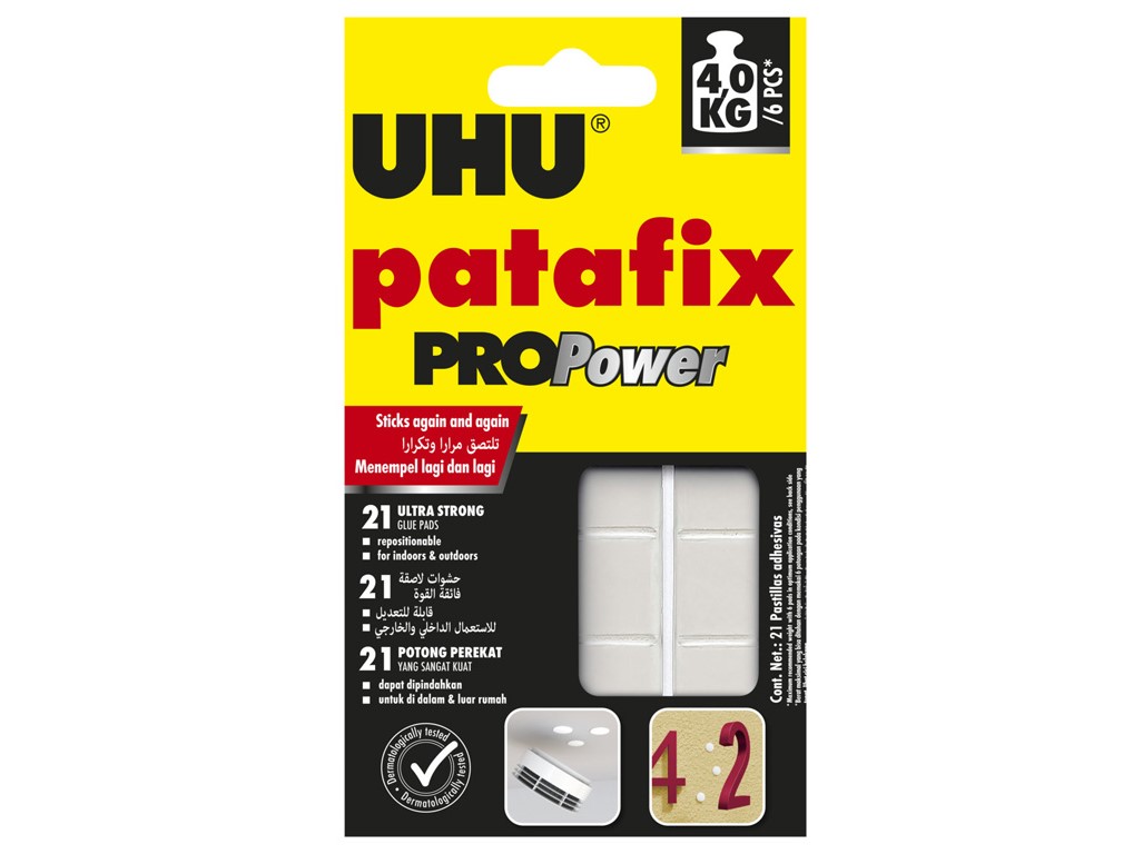 UHU samolepiaca guma Patafix PRO Power 21 ks