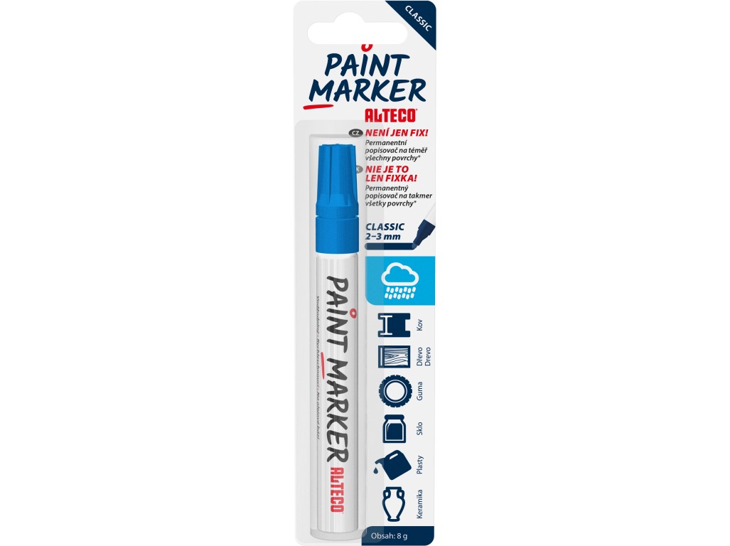 ALTECO permanentný popisovač Paint Marker Classic modrý