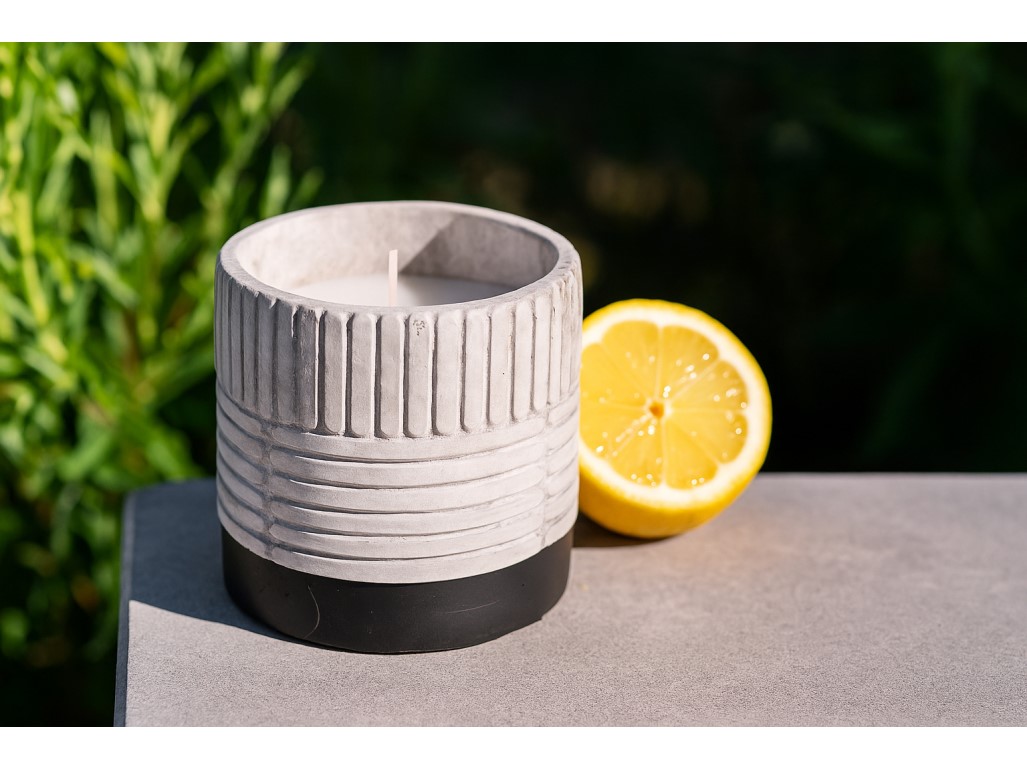 Citronela keramika sivá, 90x80mm