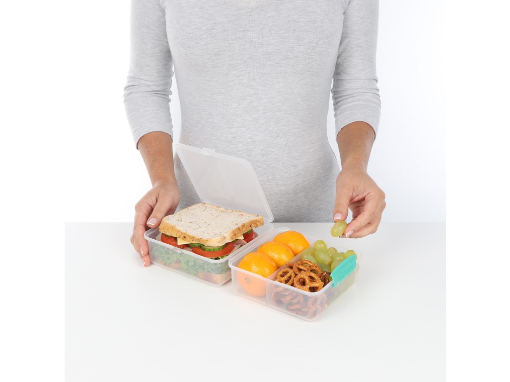 Sistema Delený desiatový box To Go LunchCube s 2 oddielmi 1,4 l, mix farieb