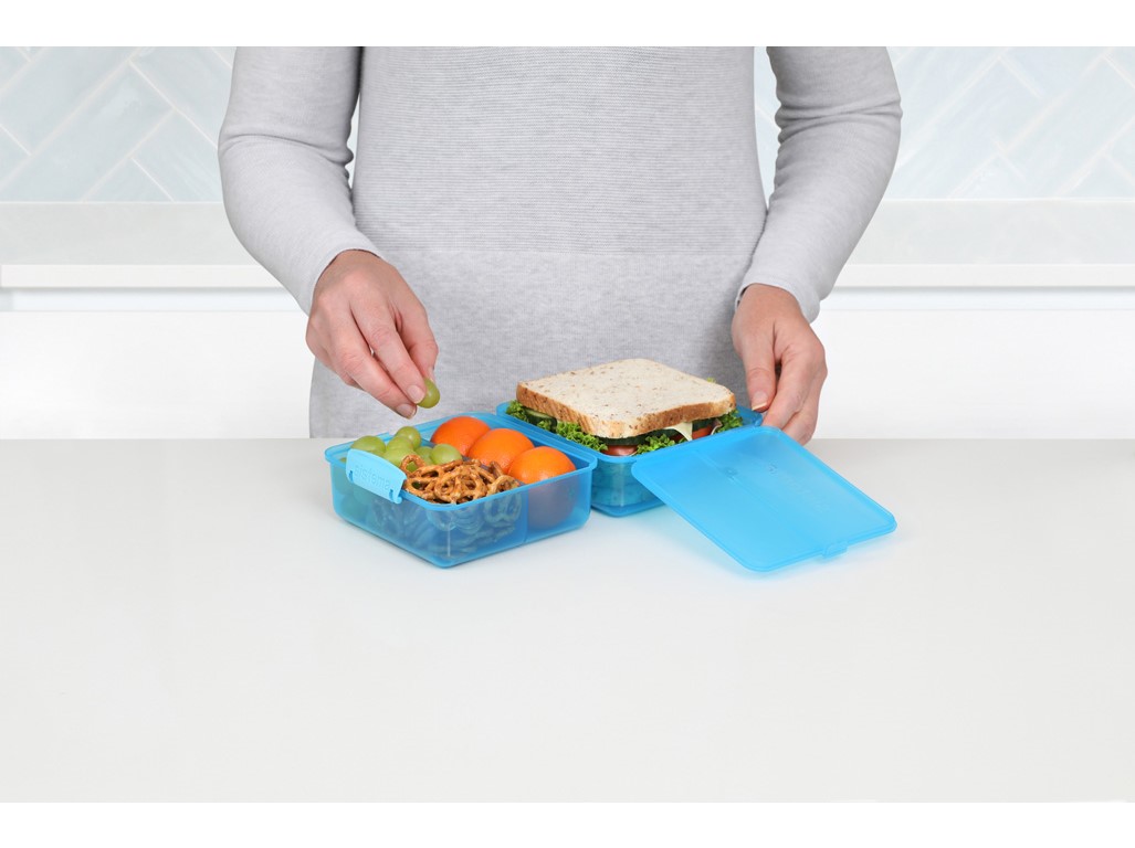 Sistema Delený desiatový box Lunch Cube s 2 oddielmi 1,4 l, mix farieb