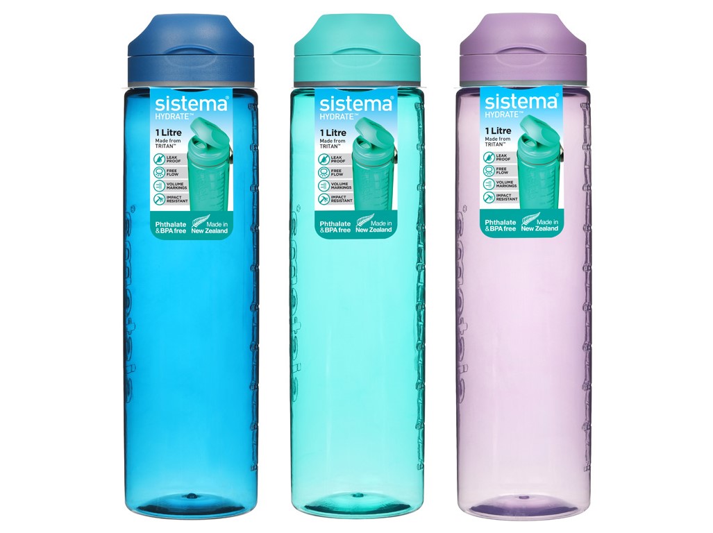 Sistema Tritánová fľaša Hydrate Flip Top 1 l, mix farieb