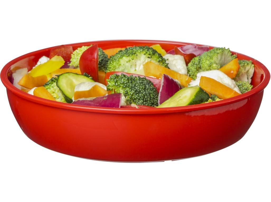 Sistema Okrúhla miska na skladovanie a ohrievanie jedla Microwave dish 1,29 l, červená