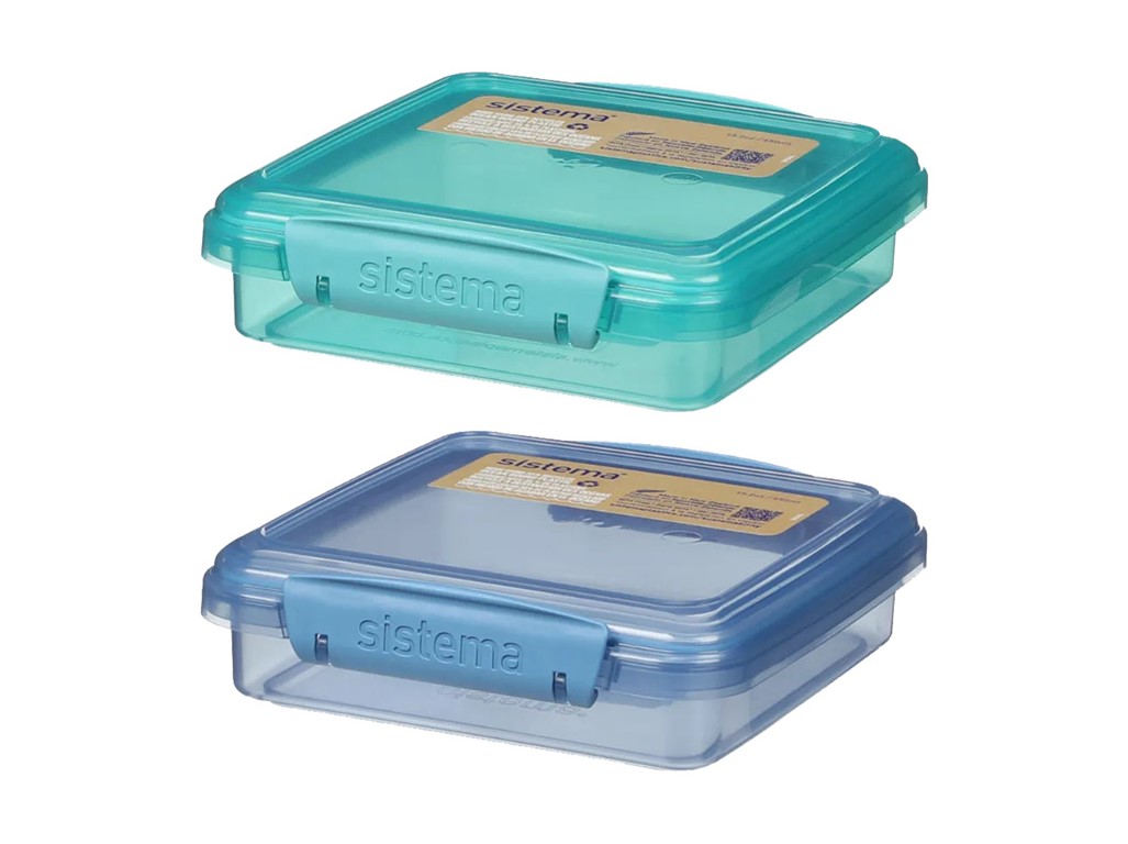 Sistema Olovrantový box na toast Ocean Bound Sandwich 450 ml, mix farieb