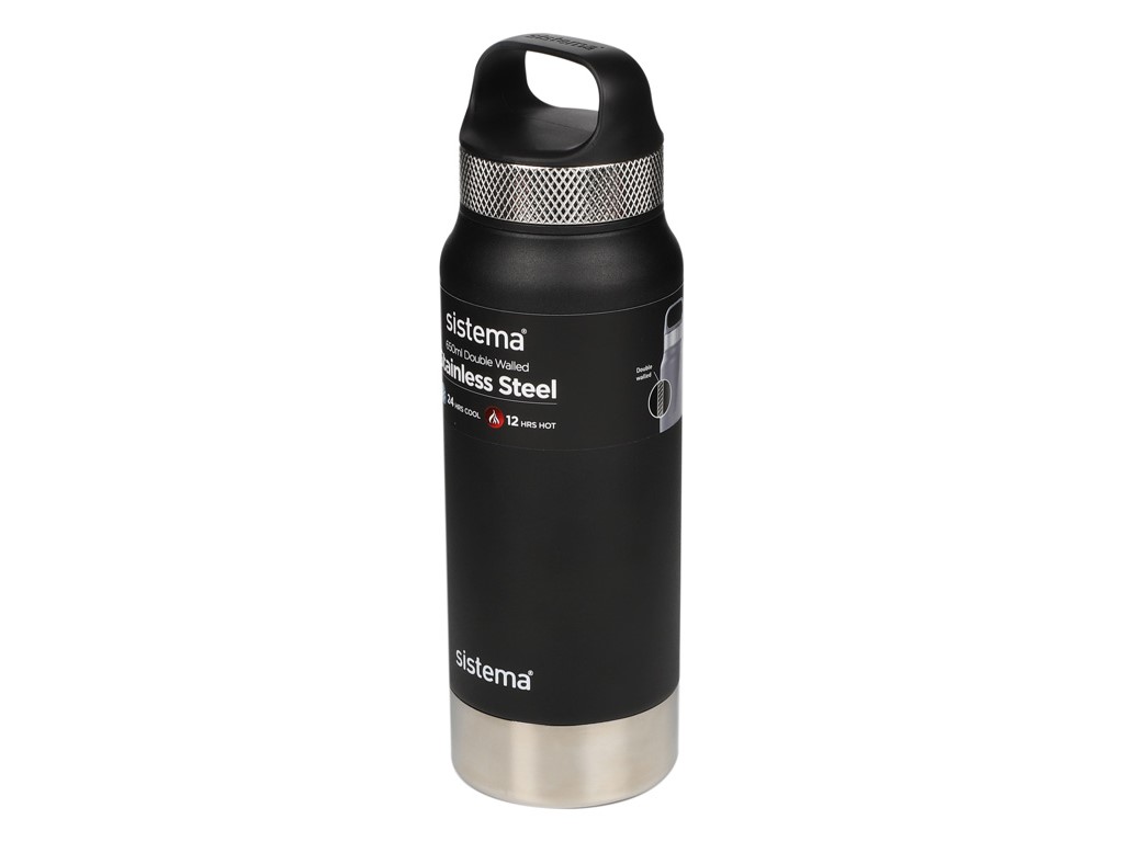 Sistema Nerezová termoska Hydrate Stainless Steel 650 ml, čierna