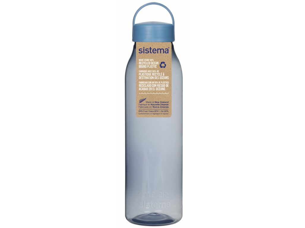 Sistema Fľaša s držadlom Ocean Bound Revive 700 ml, modrá