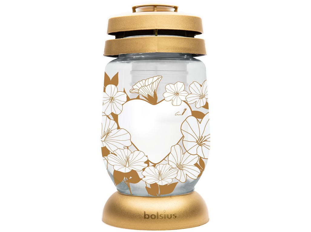 Bolsius cintorínske sklo 23 cm vklad 120g 36h. Srdce – odkaz