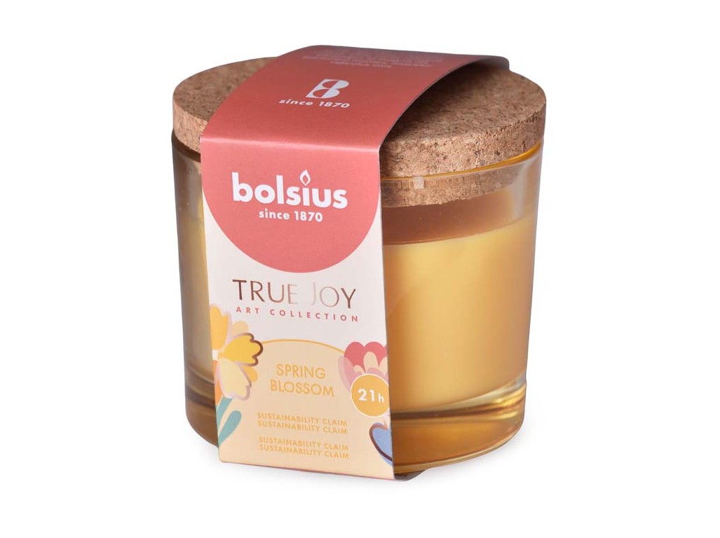 Bolsius Vonná sviečka v skle s korkovým viečkom, 80x75mm, True Joy Spring Blossom