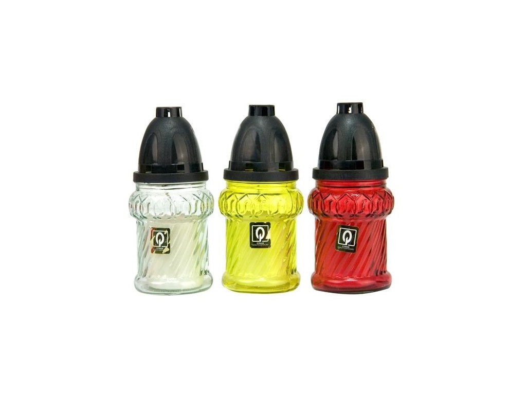 Cintorínske sklo 18 cm vklad 80g 30h. Valec mix farieb