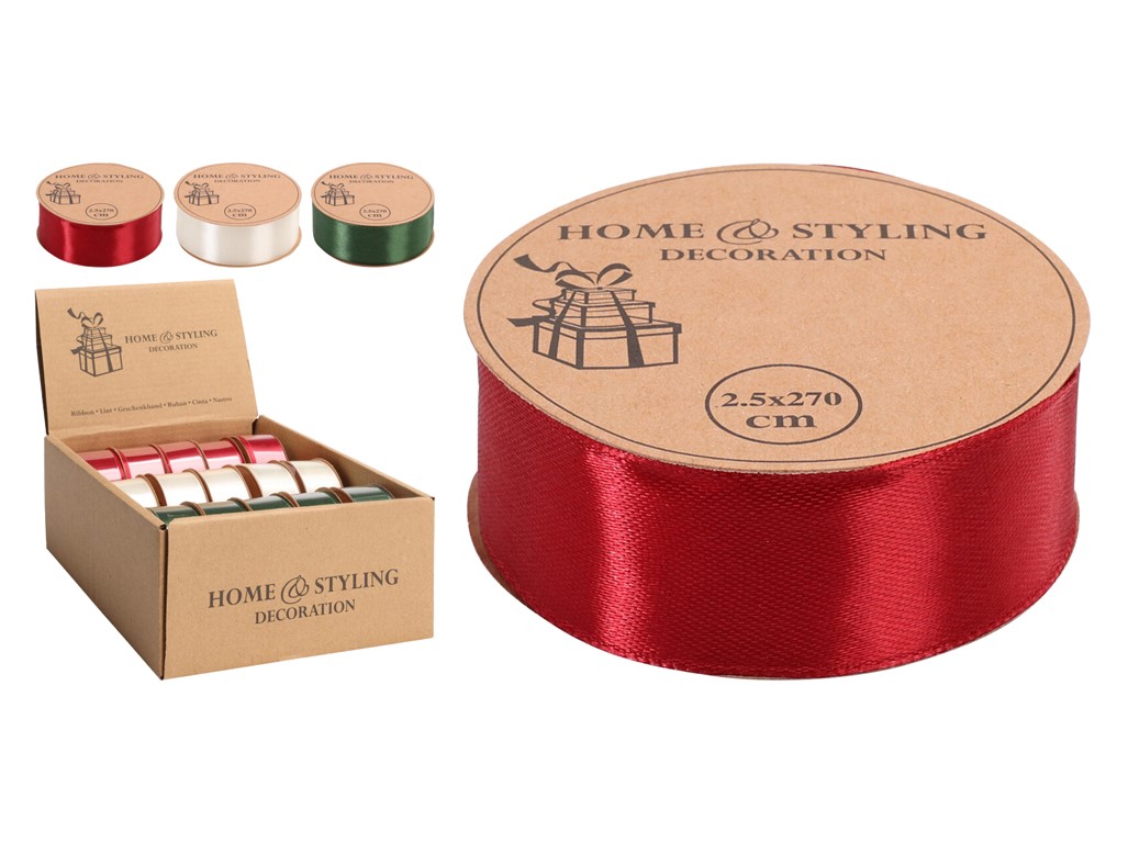 Stuha zamatová mix farieb 25 mm × 3 m