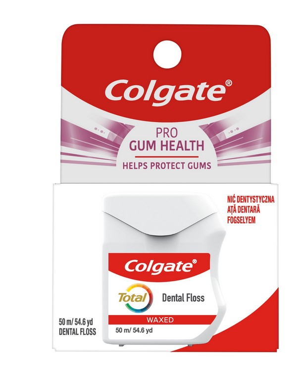 Colgate Total Pro Gum Health voskovaná dentálna niť 50 m