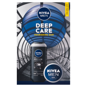 NIVEA MEN darčeková sada pre mužov DEEP CARE (krém, sprchový gél)
