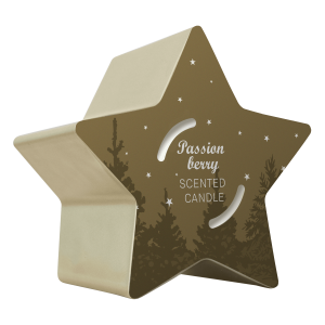 Q Home sviečka Hviezda zlatá 125g